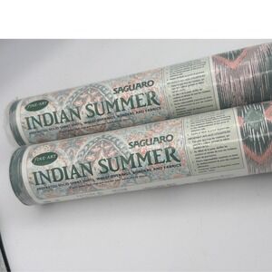 2 Rolls Vintage Fine Art "Indian Summer"‎ Saguaro Cactus Wallpaper Boho Western